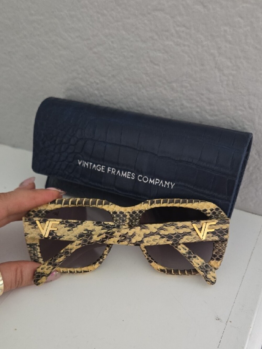LIMITED EDITION Snake-Skin Sunglasses - Picture 2 of 3